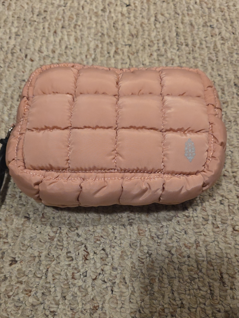 Free People Movemwnt Quilted Puffer Cosmetic Pouch - Blush Pink